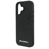 Image de Coque matelassée PU pour iPhone 16 avec design luxe Noir