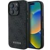 Image de Coque pour iPhone 16 Pro Antichocs Effet Saffiano avec Motif 4G Noir