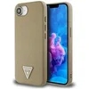 Image de Coque pour iPhone 16e - PU grainé Triangle Triangle Logo MagSafe (GUHMPSE4PGPGTSPSW) - Marron