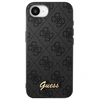 Image de Coque MagSafe pour iPhone 16e Motif 4G Monogramme Logo en relief Noir