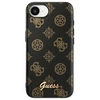 Image de Coque MagSafe pour iPhone 16e Imprimé Peony Script Logo en relief Noir