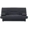 Image de Banquette clic clac 3 places Tissu anthracite L 190 P 92 cm DREAM Style Contempor
