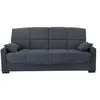 Image de Canapé clic clac 3 places Tissu Matelas 17 cm L223 P96 H 103 cm MEGAN Gris