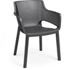 Image de Lot de 6 fauteuils de jardin Allibert by ELISA En résine Coloris : graphite Gr