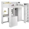 Image de Lit combiné mezzanine enfant Lena Pin Petterson Sommier inclus 90 200 cm Gris