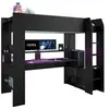 Image de Lit mezzanine combiné enfant LED Gamer ONLINE 90 200 cm mat Sommier inclus