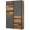 Image de Armoire 2 portes coulissantes multifonction Panneau de particules Bois et béton L 12
