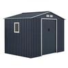 Image de Abri de jardin en métal 5 29 m² 277 191 202 cm VENUS Kit d ancrage inclus 2 portes