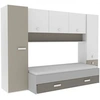 Image de Lit gigogne enfant avec multiples rangements Décor argile 90 200 cm TIDY Mu
