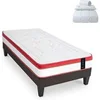 Image de Ensemble Suprême 90x190 cm + sommier + accessoires - Mousse HD mémoire - Ep. 24 cm