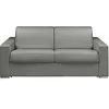 Image de Canapé 3 places convertible express en simili gris - Couchage 140 cm - Matelas 22 cm avec mémoire de forme CALITO