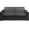 Image de Canapé 3 places convertible express en simili noir - Couchage 140 cm - Matelas 22 cm avec mémoire de forme CALITO