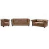 Image de Canapé 3+2+1 places CHESTERFIELD en microfibre aspect cuir vieilli