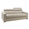 Image de Canapé 4 places convertible express en tissu beige - couchage 160 cm - Matelas 22 cm avec mémoire de forme VIZIR