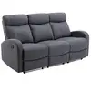 Image de Canapé 3 places relax en tissu gris EVELYN