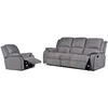 Image de Canapé 3+1 places relax en microfibre HERNANI - Gris