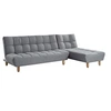 Image de Canapé modulable convertible en tissu gris ESTEBAN