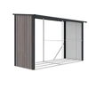 Image de Abri bûches métal en acier galvanisé effet bois 5,78 m3 - 7 stères - L302 x P119 x H190cm - VARWOOD