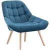 Image de Fauteuil en velours bleu canard LUOSTO
