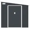 Image de Abri de jardin métal adossé en acier galvanisé anthracite 5,49 m² - DAUSTIN