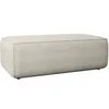 Image de Pouf en velours côtelé beige AMELIA