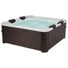 Image de Spa semi-rigide 6 places marron avec accessoires - 120 jets - L160 x l160 x H65 cm - MAKEMO