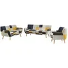 Image de Canapés 3 places 2 places et un fauteuil en tissu patchwork SERTI II