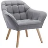 Image de Fauteuil en tissu gris CASERTA