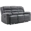 Image de Canapé 3 places relax électrique en tissu gris BUROLO