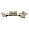 Image de Canapés 3 places 2 places et un fauteuil relax électrique en tissu taupe NEVERS
