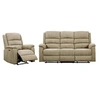 Image de Canapé 3 places et fauteuil relax électrique en tissu taupe NEVERS