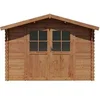 Image de Abri de jardin en bois traité par autoclave 9,91 m² épaisseur 28 mm - HORTUSA