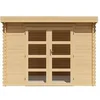 Image de Abri de jardin en bois avec toit plat 9,86 m² épaisseur 28 mm - LOTAVI