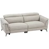 Image de Canapé 3 places relax électrique en tissu beige MACARI