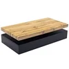 Image de Table basse avec 2 tiroirs en MDF - Noir et naturel clair - FELIX