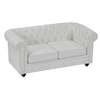 Image de Canapé 2 places en simili blanc CHESTERFIELD