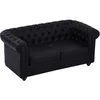 Image de Canapé 2 places en simili noir CHESTERFIELD