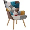 Image de Fauteuil en tissu patchwork VATELY