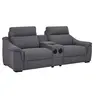 Image de Canapé 2 places relax électrique en tissu gris VERETO