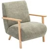Image de Fauteuil en tissu vert et bois JULOMO