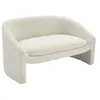 Image de Canapé 2 places en tissu bouclette blanc OSSANA