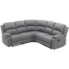 Image de Canapé d'angle relax en tissu chiné gris RIETI