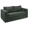 Image de Canapé 3 places convertible express en velours côtelé vert sapin - Couchage à lattes larges 140 cm - Matelas 14 cm LORETO