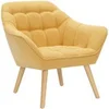 Image de Fauteuil en tissu jaune moutarde CASERTA