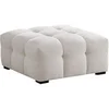 Image de Pouf en tissu chiné beige DILOME