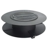 Image de Brasero plancha grill avec range-bûches - L120 x l120 x H40 cm - BARCENA