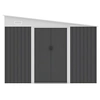 Image de Abri de jardin métal adossé en acier galvanisé anthracite 9,76 m² - DAXTON
