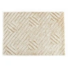 Image de Tapis shaggy en relief à poils longs - 160 x 230 cm - Blanc cassé - MAZE