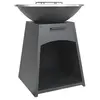 Image de Barbecue Plancha Brasero CORVERA en Noir - L81 x l81 x H96 cm