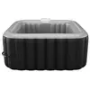 Image de Spa gonflable carré 4 places - L154 x P154 x H65 cm - 120 buses d'air - Noir et gris - B-COSY II